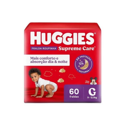 Fralda Huggies Supreme Care Roupinha G 60 Unidades
