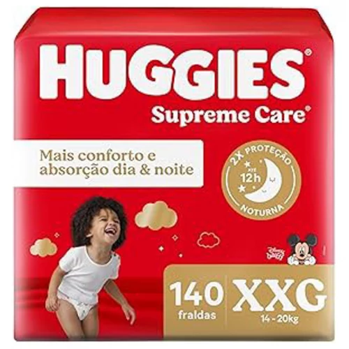 Fralda Huggies Supreme Care XXG com 140 Unidades