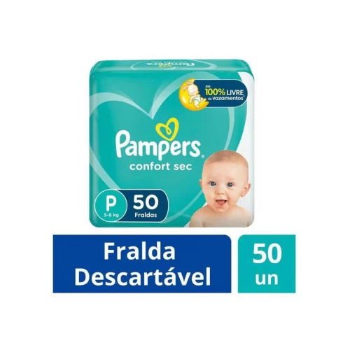Fralda Pampers Confort Sec P 50 Unidades