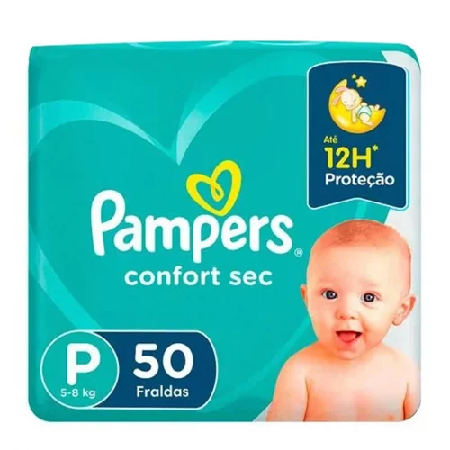 Fralda Pampers Confort Sec P com 50