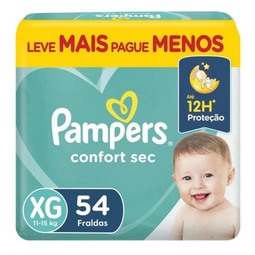 Fralda Pampers Confort Sec Super XG 54 unidades