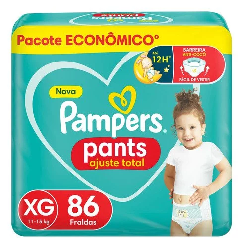 Fralda Pampers Pants Ajuste Total Max Xg 86 Unidades