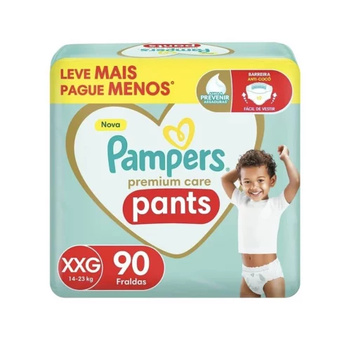 Fralda Pampers Pants Premium Care XXG - 90 fraldas