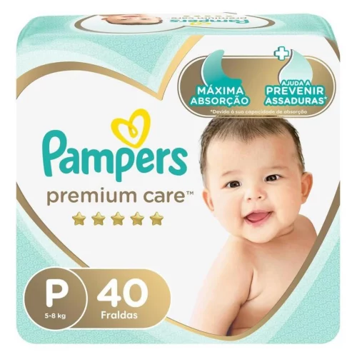 Fralda Pampers Premium Care P - 40 fraldas