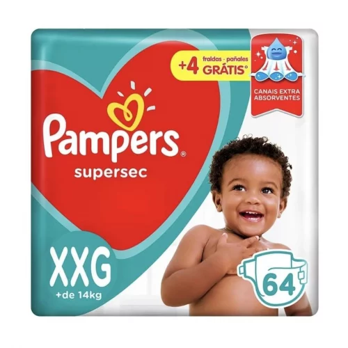 Fralda Pampers Super Sec XXG 64 Unidades