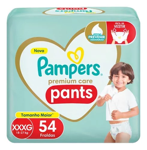 Fralda Premium Care Pants Xxxg 54 Unidades Pampers