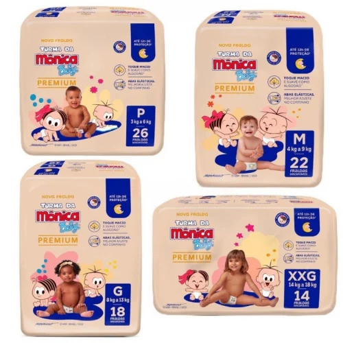Fralda Turma da Mônica Baby Premium Jumbo