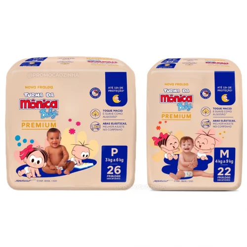 Fralda Turma da Mônica Baby Premium Jumbo