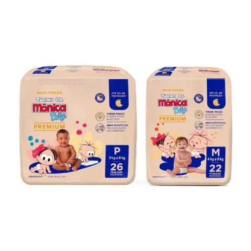 Fralda Turma da Mônica Baby Premium Jumbo