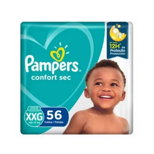Fraldas Pampers Confort Sec XXG 56 Unidades