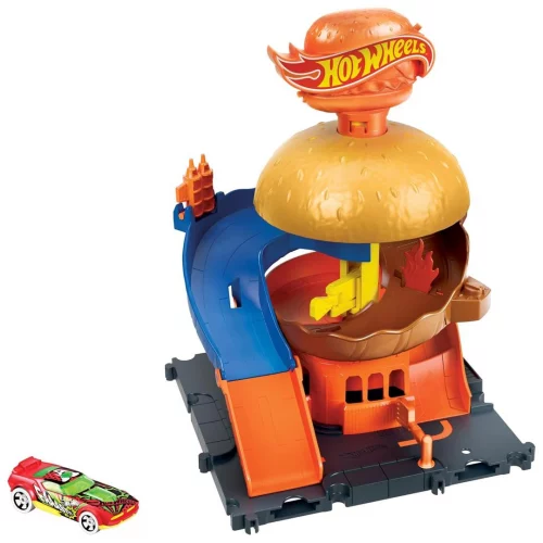 Hot Wheels Pista de Brinquedo Lanchonete de Hambúrgueres