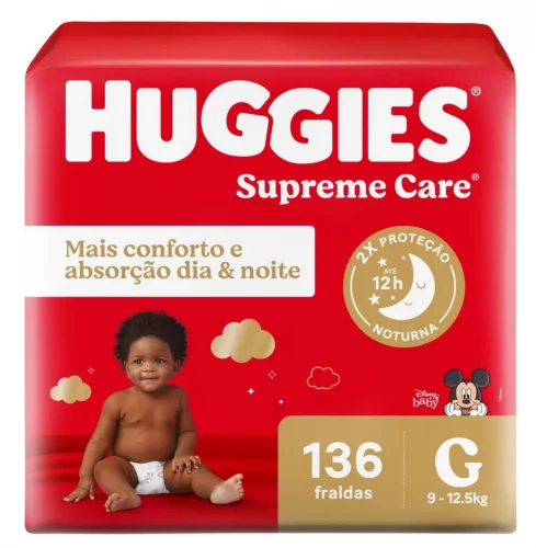 Huggies Fralda Descartável Supreme Care G 136 unidades
