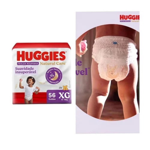 Huggies Fralda Premium Roupinha Natural Care XG 56 Un