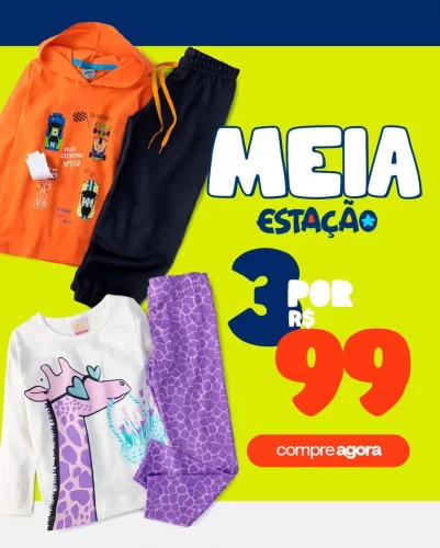 🚀 IMPERDÍVEL: 3 Peças de Meia Estação por Apenas R$ 99! APROVEITE JÁ! 🚀
