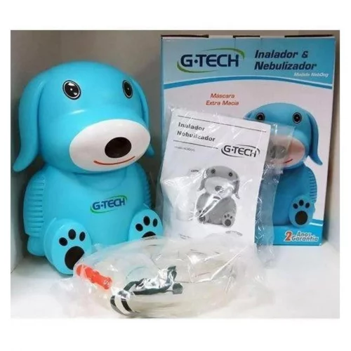 Inalador Nebulizador Nebdog Bivolt G-Tech, Azul
