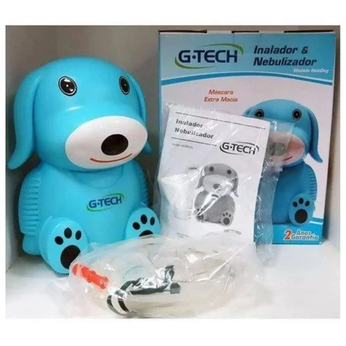 Inalador Nebulizador Nebdog Bivolt G-Tech, Azul