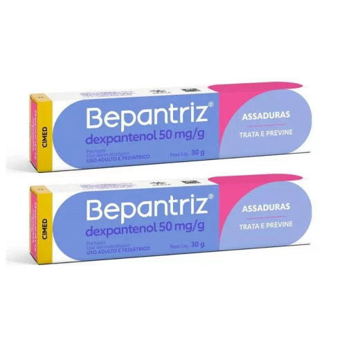 Kit 2 Bepantriz Pomada Dermatológica Dexpantenol com 30g