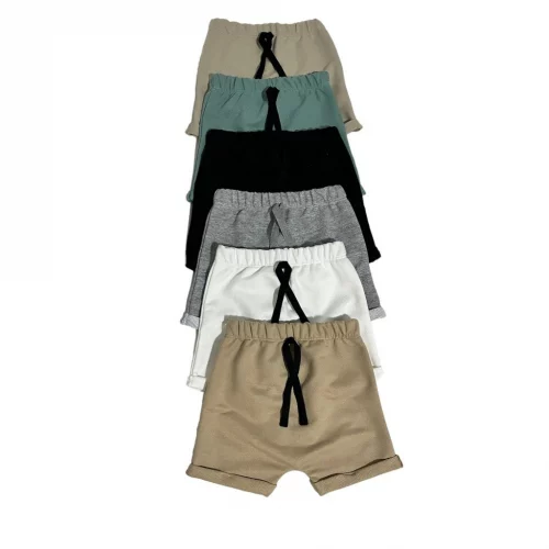 Kit 3 Short Infantil Bebê Recém Nascido Moletinho 100% Algodão de Super Confortável de Alta Qualidade