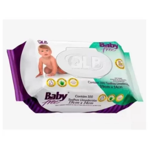 Kit 400 Lenço Umedecido Toalha Umedecida com Flip 100und - Babyfree 4 Pacotes