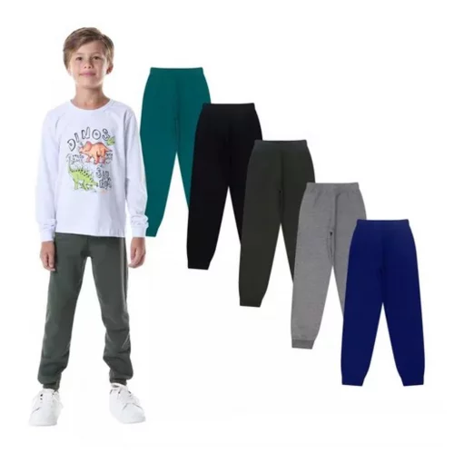 Kit 5 Calças moletom (Tam. 1 ao 16)