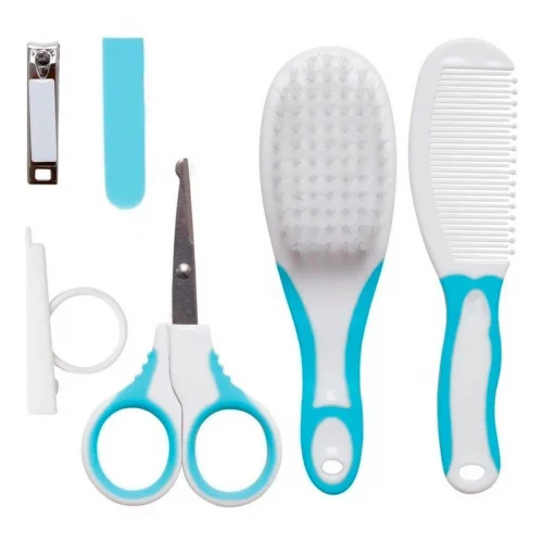 Kit Cuidados Com O Bebê 6 Peças Rosa e azul Higiene Recém Nascidos