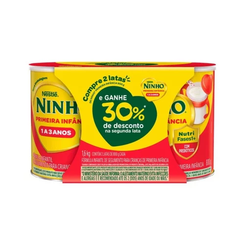 Kit Fórmula Infantil Ninho Fases 1+ 800g com 2 Unidades