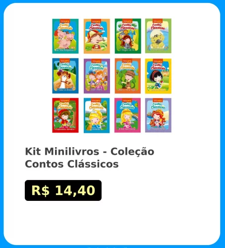 🛍Kit Minilivros - Coleção Contos Clássicos