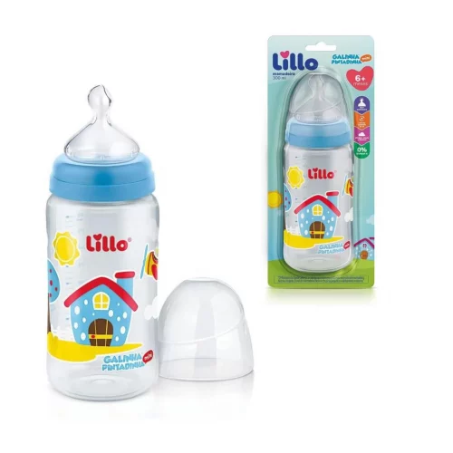 Lillo Mamadeira Sil Anatômica 300Ml Galinha Pintadinha - Neutra