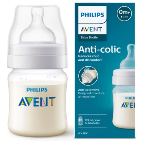 Mamadeira Anti-colic Transparente 125ml, Philips Avent