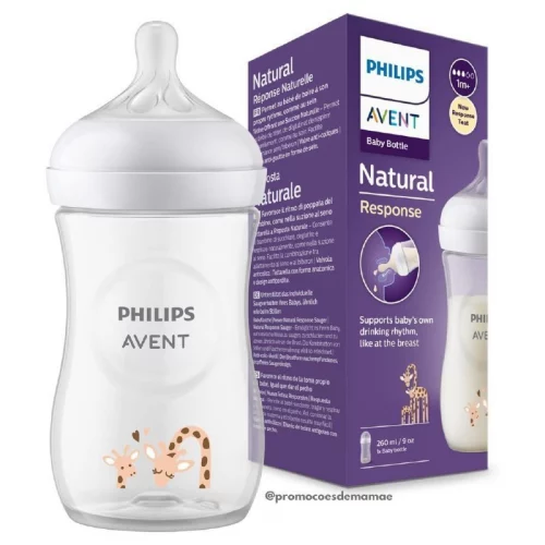 Mamadeira Pétala 3.0 260ml Decorada Girafa