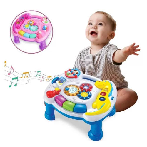 Mesa Infantil de Atividades Interativa Musical e Luzes Didática