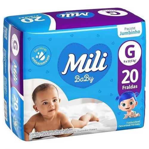 Mili Fralda Baby Jumbinho G - 20 Unidades