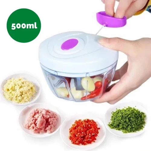 > 🛍️ Multi Processador de Alimentos Manual Premium 3 Lâminas Inox