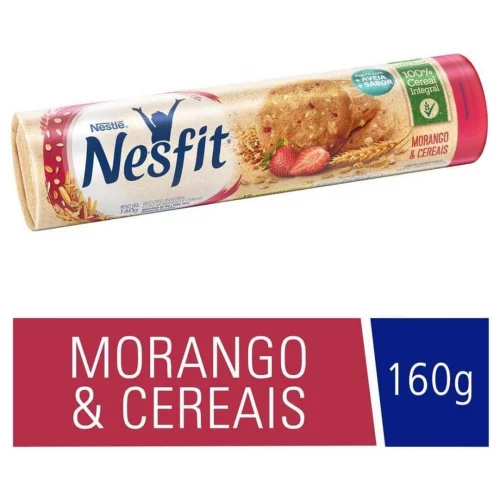 Nesfit, Biscoito, Morango e Cereais, 160g