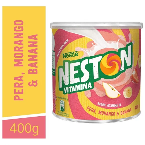 Neston Cereal Infantil Vitamina Morango, Pêra e Banana 400g