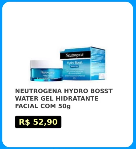 🛍NEUTROGENA HYDRO BOSST WATER GEL HIDRATANTE FACIAL COM 50g