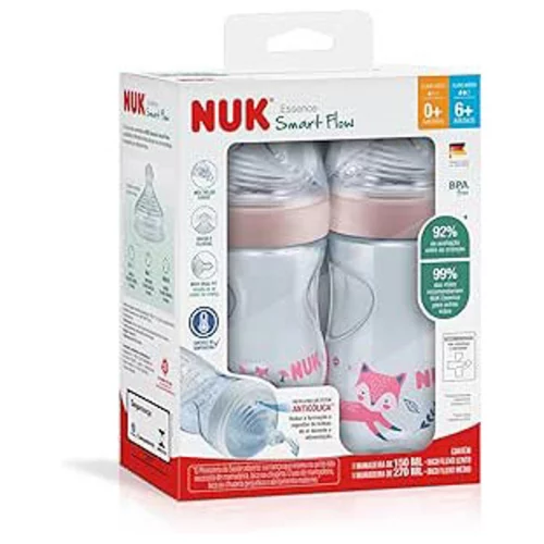NUK Kit De Mamadeiras Anticólica Essence 150/270Ml - Lilás