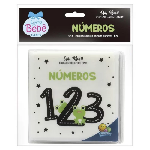 Olá, Bebê! Um livrinho Contraste de Banho: Números