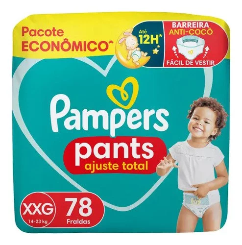 Pampers fralda pants ajuste total max xxg 78 unidades