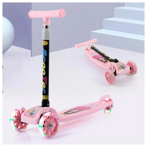 Patinete Infantil 3 Rodas De Led Dobrável Scooter Crianças--1715