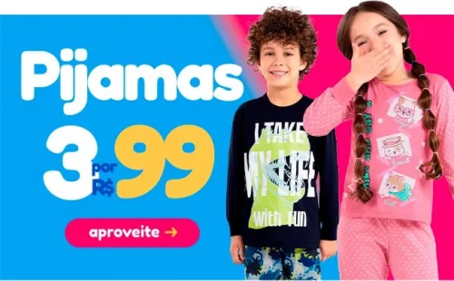 🧸 Pijamas Divertidos e Confortáveis: 3 por R$ 99! 🧸