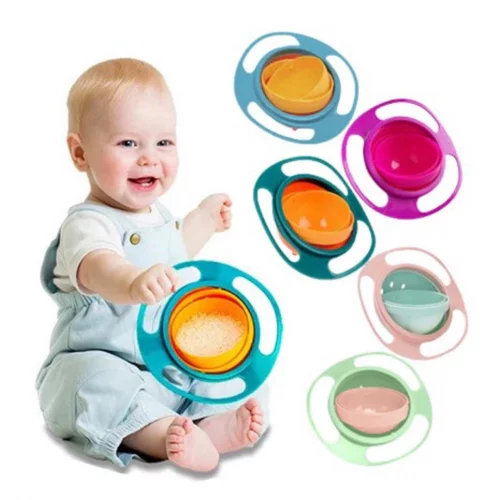 Prato Mágico Infantil Bebê Giratório 360 Não Derrama Super Prático E Seguro