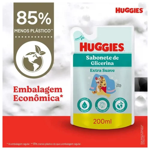 Refil Sabonete Líquido Huggies Extra Suave 200ml