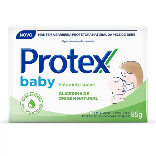 Sabonete em Barra para Bebê Protex Baby Glicerina Natural 85g