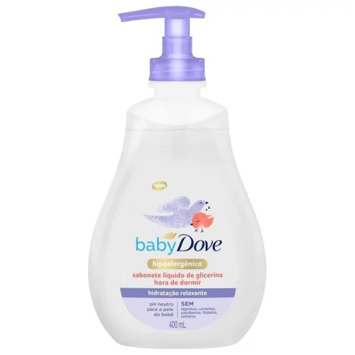 Sabonete Líquido de Glicerina Hidratação Relaxante Dove Baby Hora de Dormir Frasco Baby Dove, 400 ml