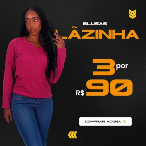 👚 Super Promoção: 3 Blusas de Lãzinha por R$ 90! 👚
