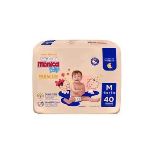 Turma da Mônica Baby Premium Econômica M 40 Unidades