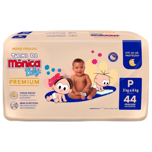 Turma da Mônica Baby Premium Econômica P 44 Unidades