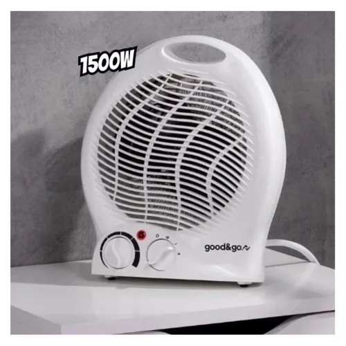 Aquecedor Elétrico Doméstico 1500w Portátil Good&go Cor Branco