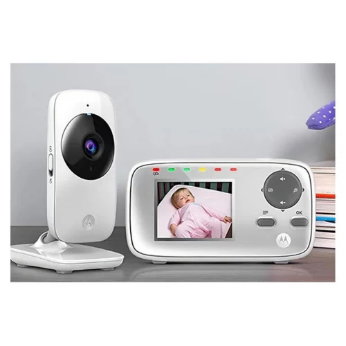 Babá Eletrônica Motorola VM482 Connect Com Câmera Visão Noturna - Tela 2.4'' - Alcance de 300M - Branco